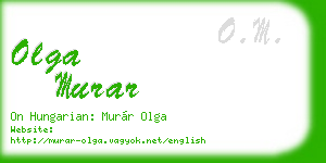 olga murar business card