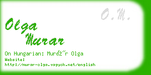 olga murar business card